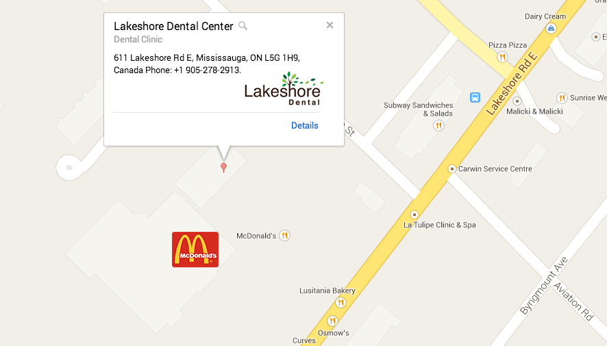 Lakeshore Dental Center on Map
